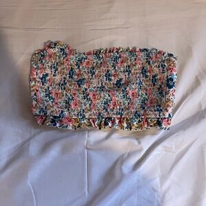 True Craft White Smocked Tube Top